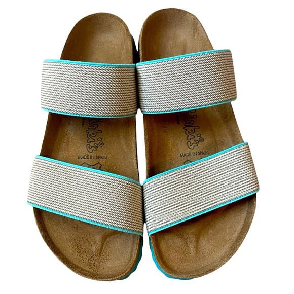 Birkenstock Birki’s Curaçao ll Stretch Beige‎ Mint Sandals NIB Size 5 - Picture 1 of 12